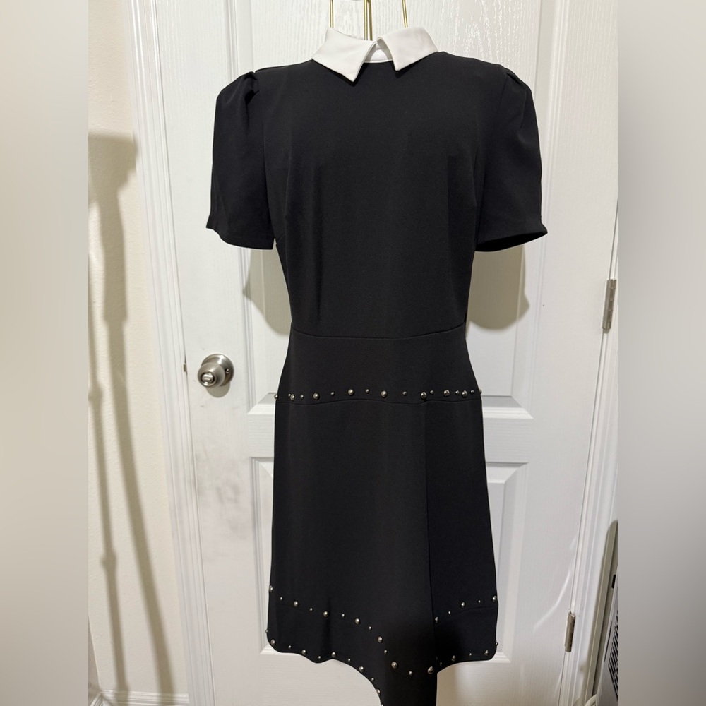 Karl Lagerfeld Black Garment with White Detail and Silver Accent